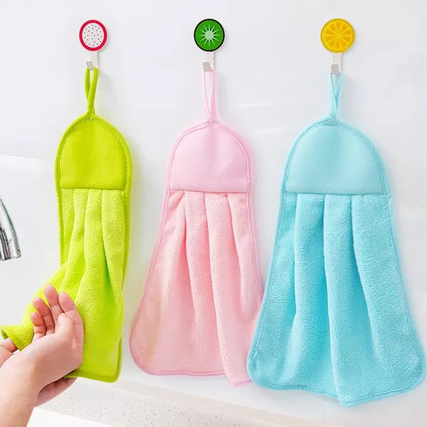 1Pcs Hanging Kitchen Microfiber Hand Towel – Soft & Absorbent Towel with Loop for Easy Hanging