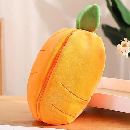 Cute Reversible Floppy Bunny Carrot Plush Toy (25cm/10inch) – Soft 2-in-1 Stuffed Animal for Kids & Gifting