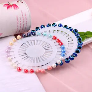 40 Pieces Small Head Multicolour Scarf Pins – Hijab Safety Pins Set