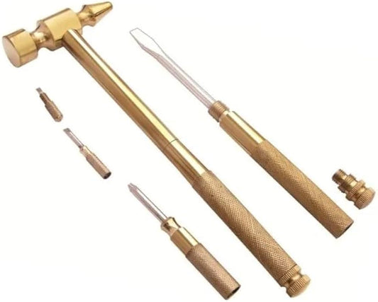 5 in 1 Strong Mini Hammer & Screwdriver Hand Tools Set | Compact Multi-Purpose Repair Kit | 20-Day Money Back Guarantee