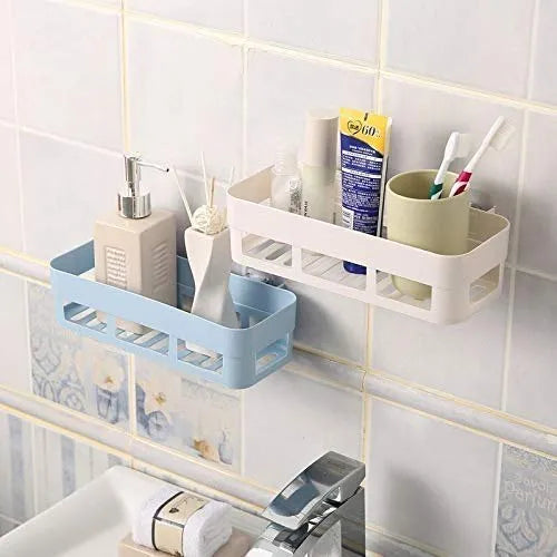 1Pcs Rectangle Shelf Corner Storage – Wall Mounted Bathroom & Kitchen Organizer