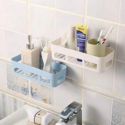 1Pcs Rectangle Shelf Corner Storage – Wall Mounted Bathroom & Kitchen Organizer