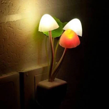 2Pcs Sensor LED Mushroom Night Light – Plug-In Auto Sensor Lamp for Bedroom, Hallway & Kids Room