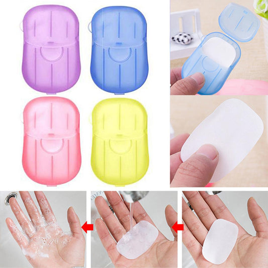 Pack of 2 Handy Travel Portable Anti-Bacterial Paper Soap – Pocket-Friendly Disposable Soap Sheets
