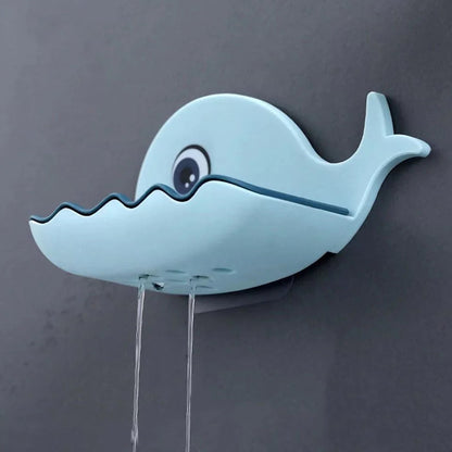 Whale Design Fish Soap Holder – Cute Bathroom Soap Box with Drain