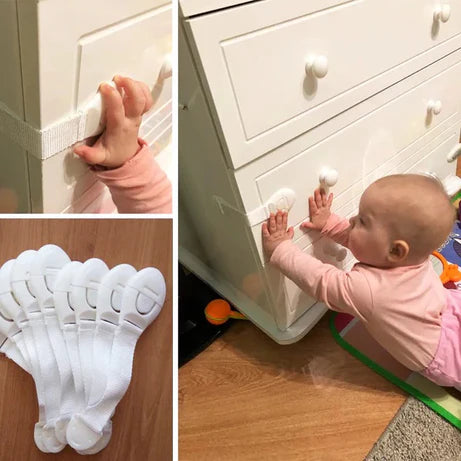 1Pcs Child Safety Lock – Adjustable Baby Proofing Strap for Cabinets, Drawers & Appliances