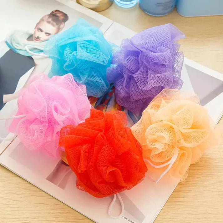 Shower Sponge Bath Ball Loofah – Soft Mesh Body Scrubber for Gentle Cleansing & Exfoliation