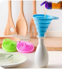 Collapsible Silicone Foldable Funnel – Space-Saving Kitchen Tool for Easy Liquid & Dry Transfers