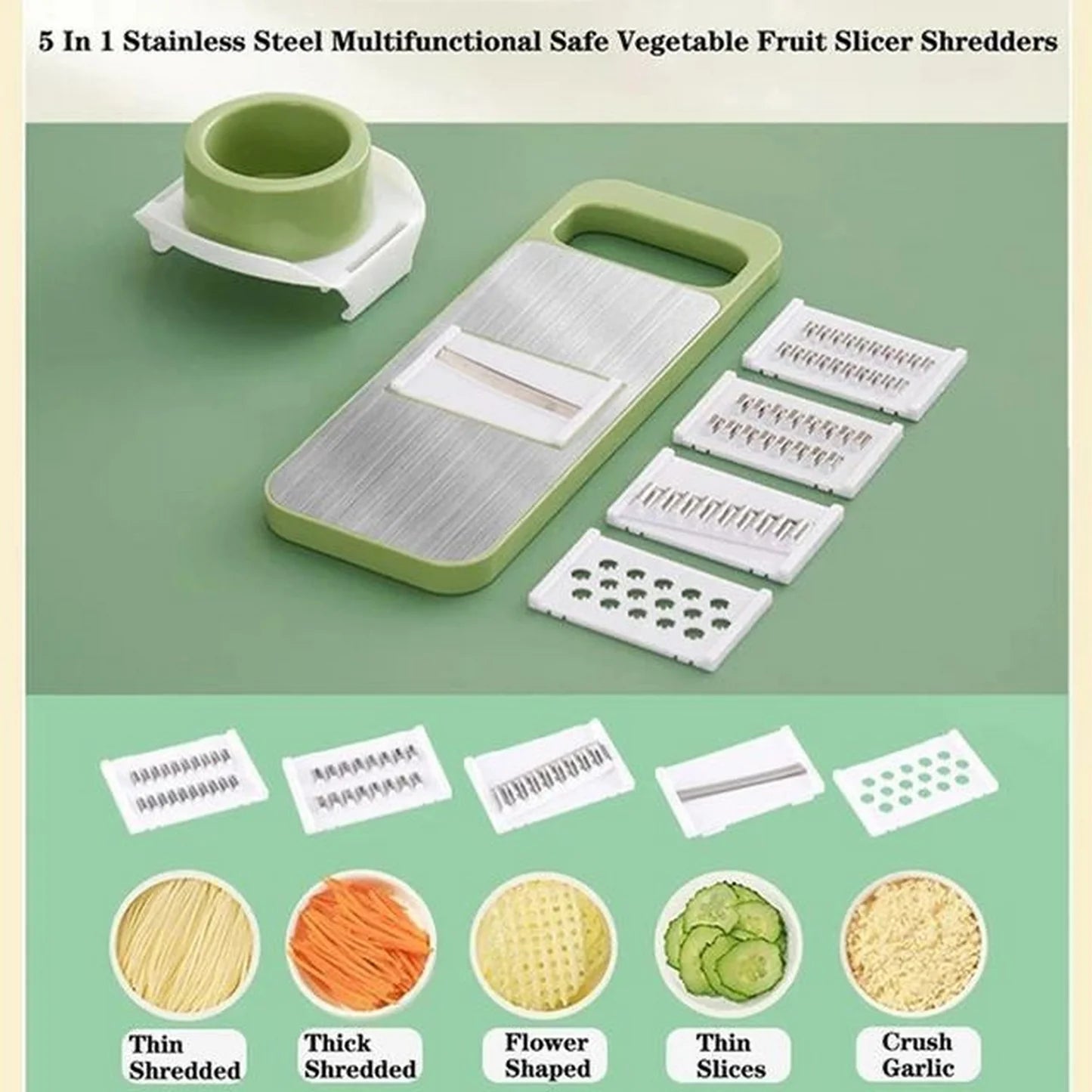 5 in 1 Vegetable Cutter with Blades – Multi-Functional Slicer, Grater & Chopper for Kitchen Use | Now Rs. 999 With 20 Days Money Back Guarantee