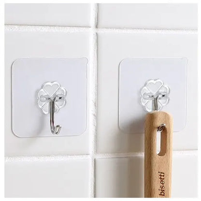 5Pcs Self Adhesive Door Wall Hanger Hooks – Strong Waterproof Stickers for Keys, Towels & More