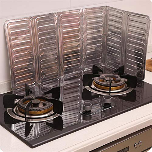 Aluminum Oil Splash Guard | Nonstick Splatter Board for Kitchen Gas Stove Cooking | Oil-Proof Foldable Shield |20-Day Money Back Guarantee