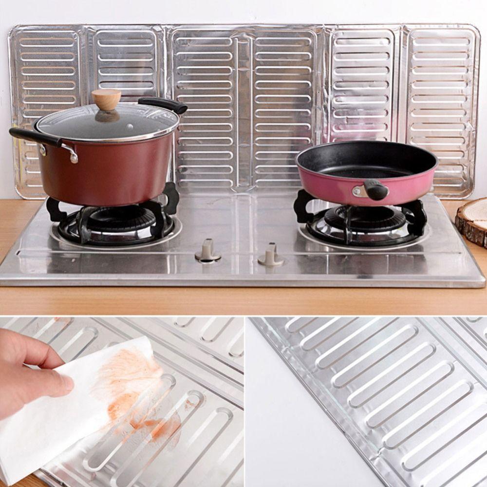 Aluminum Oil Splash Guard | Nonstick Splatter Board for Kitchen Gas Stove Cooking | Oil-Proof Foldable Shield |20-Day Money Back Guarantee