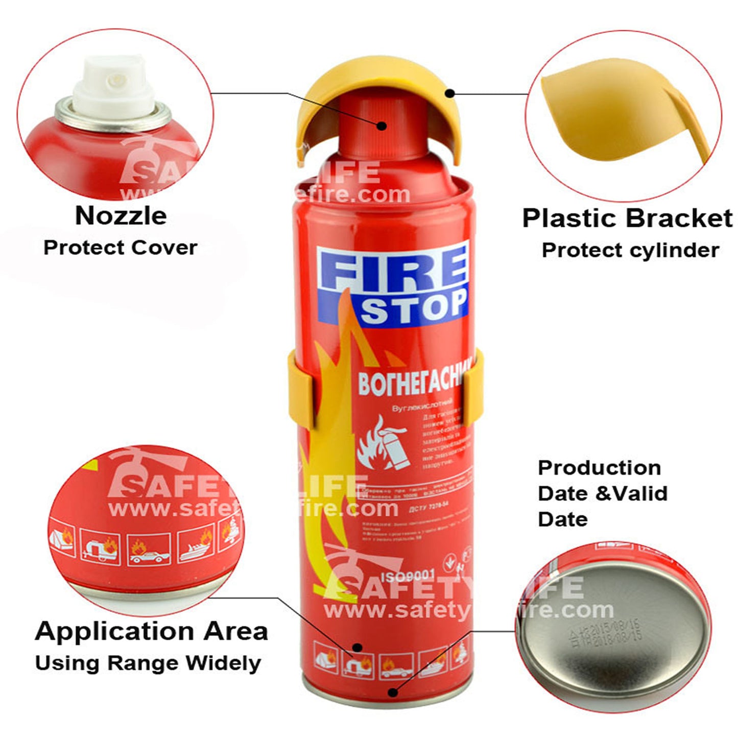 Foam Stop Fire 500ml – Portable Fire Extinguisher Spray | Fire Stop Safety for Home, Office & Vehicle | With 20-Day Money Back Guarantee