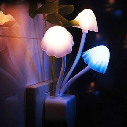 1Pcs LED Mushroom Night Light – Creative Plug-in Wall Lamp for Bedroom & Home Décor