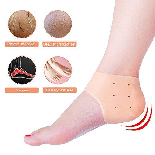 Silicone Heel Protectors – Moisturizing Gel Socks for Cracked Heels & Dry Feet Relief