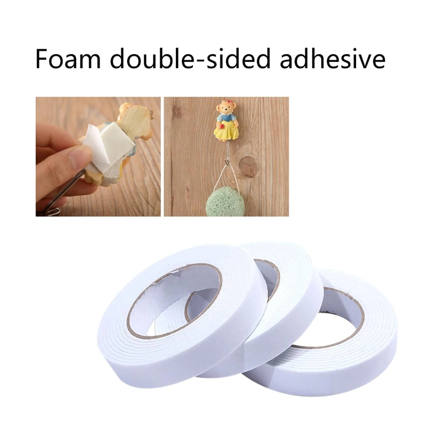 Super Strong Double-Sided Foam Tape – Heavy Duty Adhesive Mounting Tape for Home, Office & DIY Projects