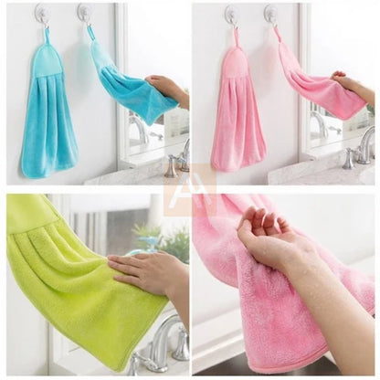 1Pcs Hanging Kitchen Microfiber Hand Towel – Soft & Absorbent Towel with Loop for Easy Hanging