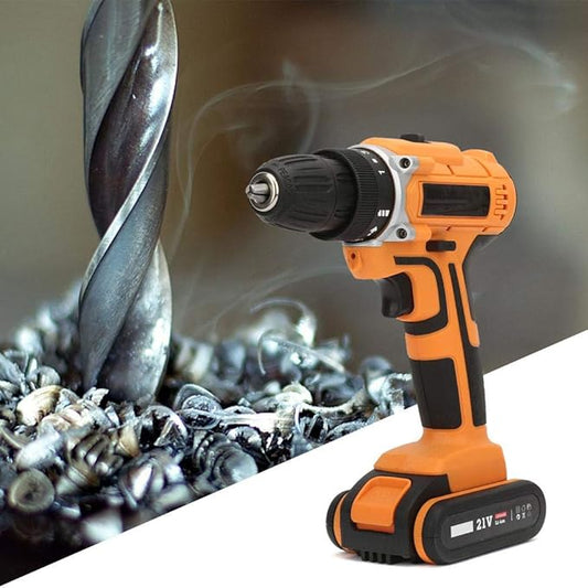 Rechargeable Drill Machine with 2 Batteries | Portable Electric Screwdriver & Power Tool Set | With  20-Day Money Back Guarantee
