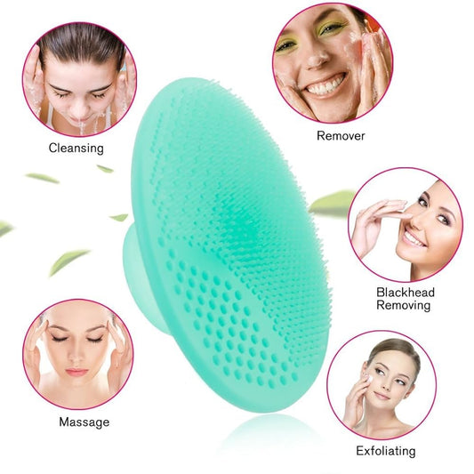 Soft Silicone Face Cleansing Brush – Gentle Exfoliating Facial Cleanser Tool