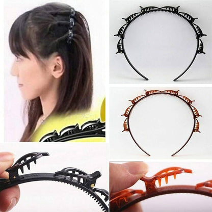 Hair Twister Headband with 8 Small Clips | Quick & Stylish Hair Styling Accessory | With 20-Day Money Back Guarantee