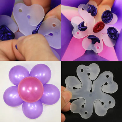 6Pcs Flower Shape Balloon Clip – Reusable Balloon Holder for Party Decorations