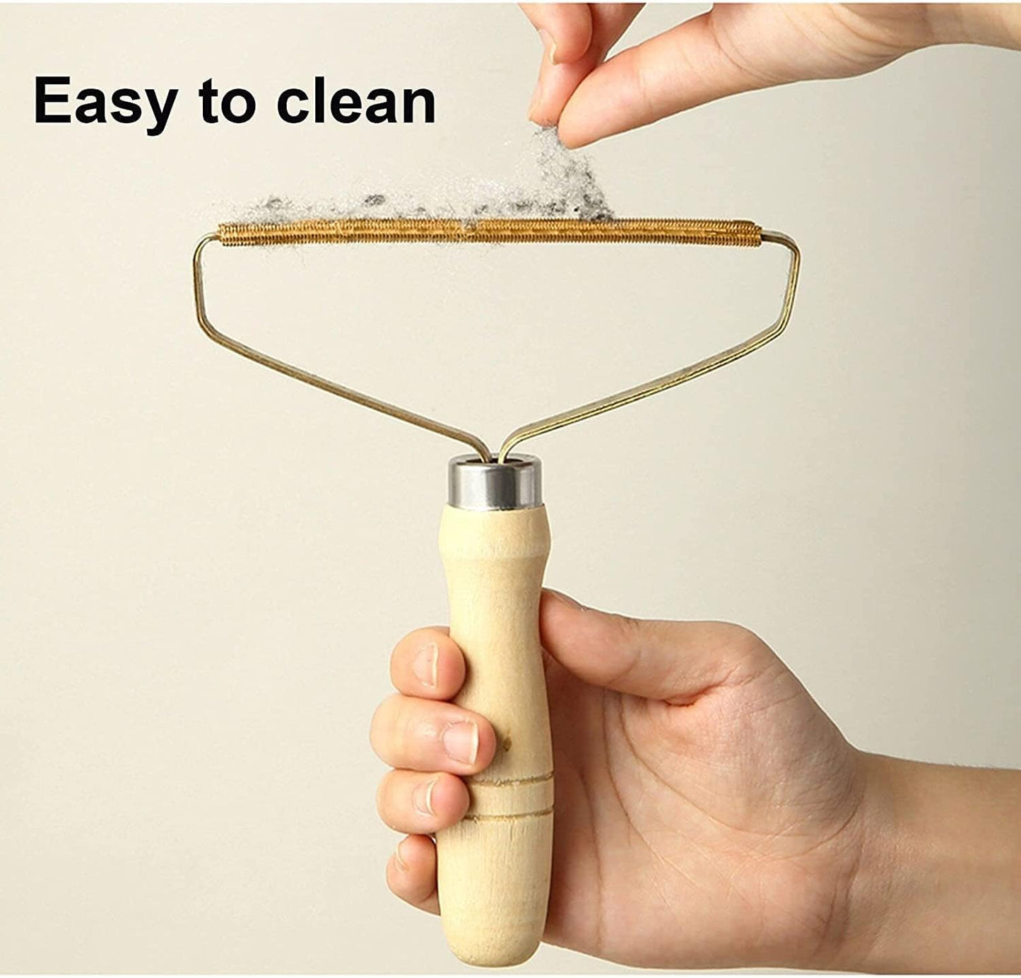 Portable Wooden Handle Lint Remover Brush – Reusable Fabric Shaver for Clothes, Sofas & Upholstery
