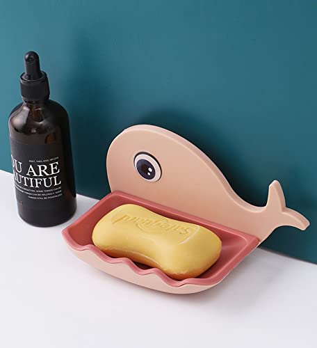 Whale Design Fish Soap Holder – Cute Bathroom Soap Box with Drain
