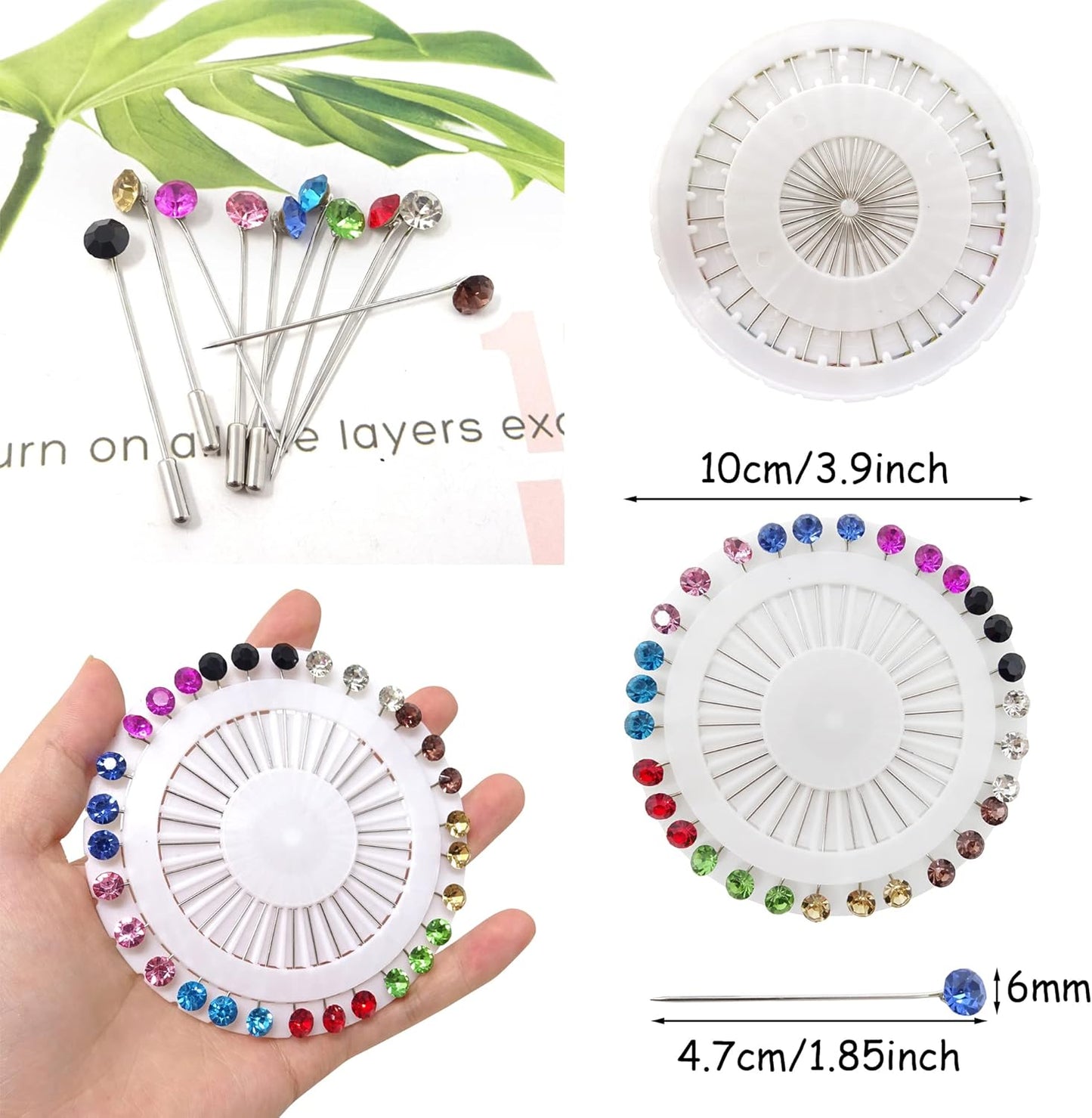 40 Pieces Small Head Multicolour Scarf Pins – Hijab Safety Pins Set