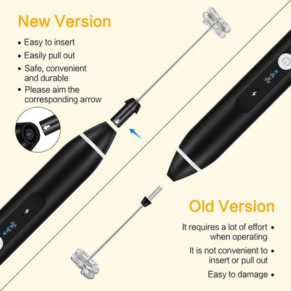 Rechargeable Coffee Beater | Electric Milk Frother for Coffee, Latte, Cappuccino & Drinks | With 20-Day Money Back Guarantee