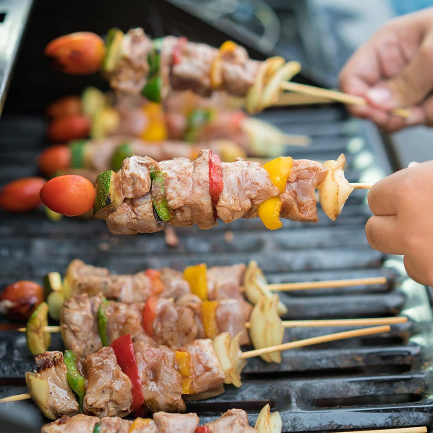 Wooden Skewers Sticks BBQ – Safe & Durable Bamboo Sticks for Grilling and Cooking