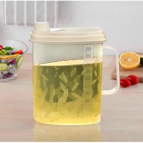 1L Oil Jug – Transparent Kitchen Oil Dispenser Bottle with Handle