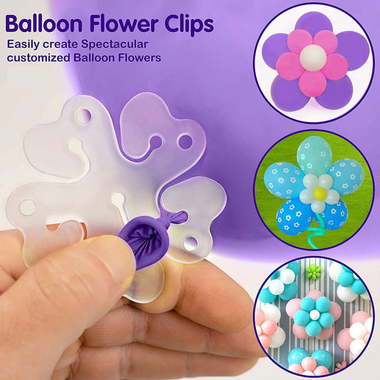 6Pcs Flower Shape Balloon Clip – Reusable Balloon Holder for Party Decorations