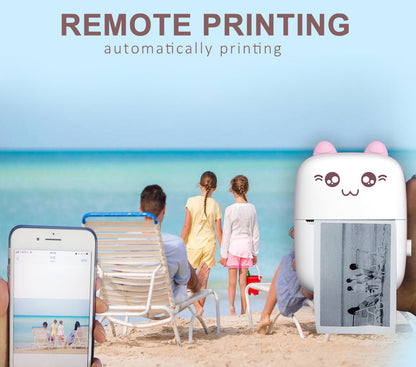 Mini Portable Bluetooth Thermal Printer – Pocket-Size Inkless Printer for Labels & Stickers