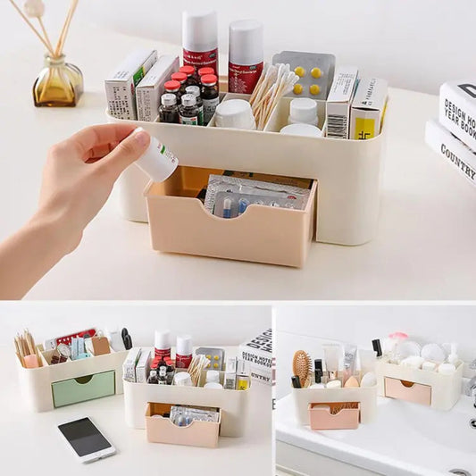 1Pcs Multifunctional Cosmetic Storage Box with Single Drawer – Makeup Organizer