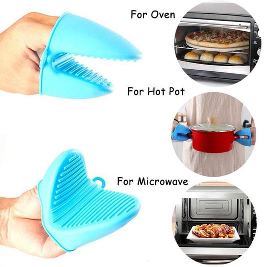 1 Pair Silicone Pot Holder – Heat Resistant Kitchen Grip Gloves