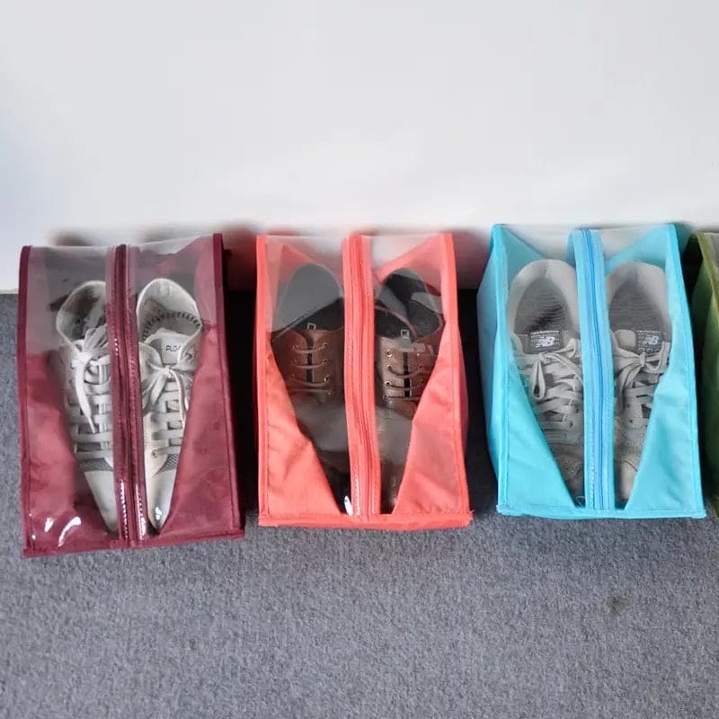Transparent Shoe Pouch – Waterproof Travel Shoe Storage Bag with Zipper