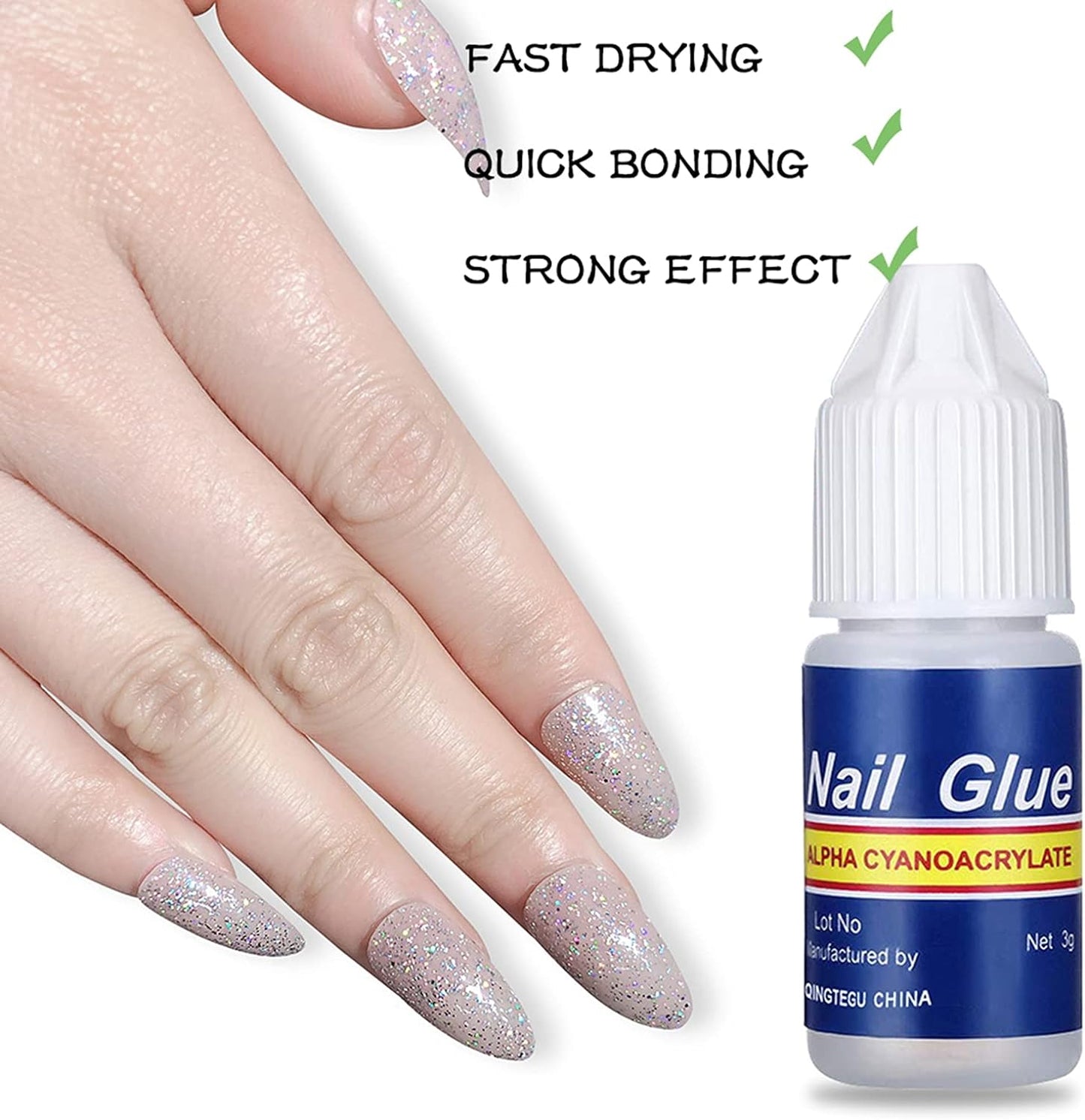 1PC Artificial Nail Waterproof Glue Bottle – Strong Nail Adhesive