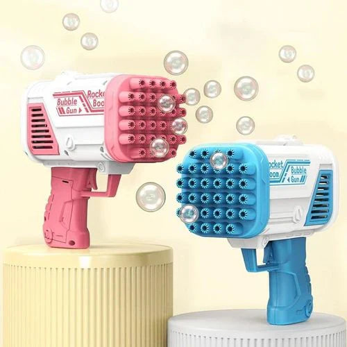 Bazooka Style Bubble Gun – 69 Holes Bubble Maker Toy for Kids