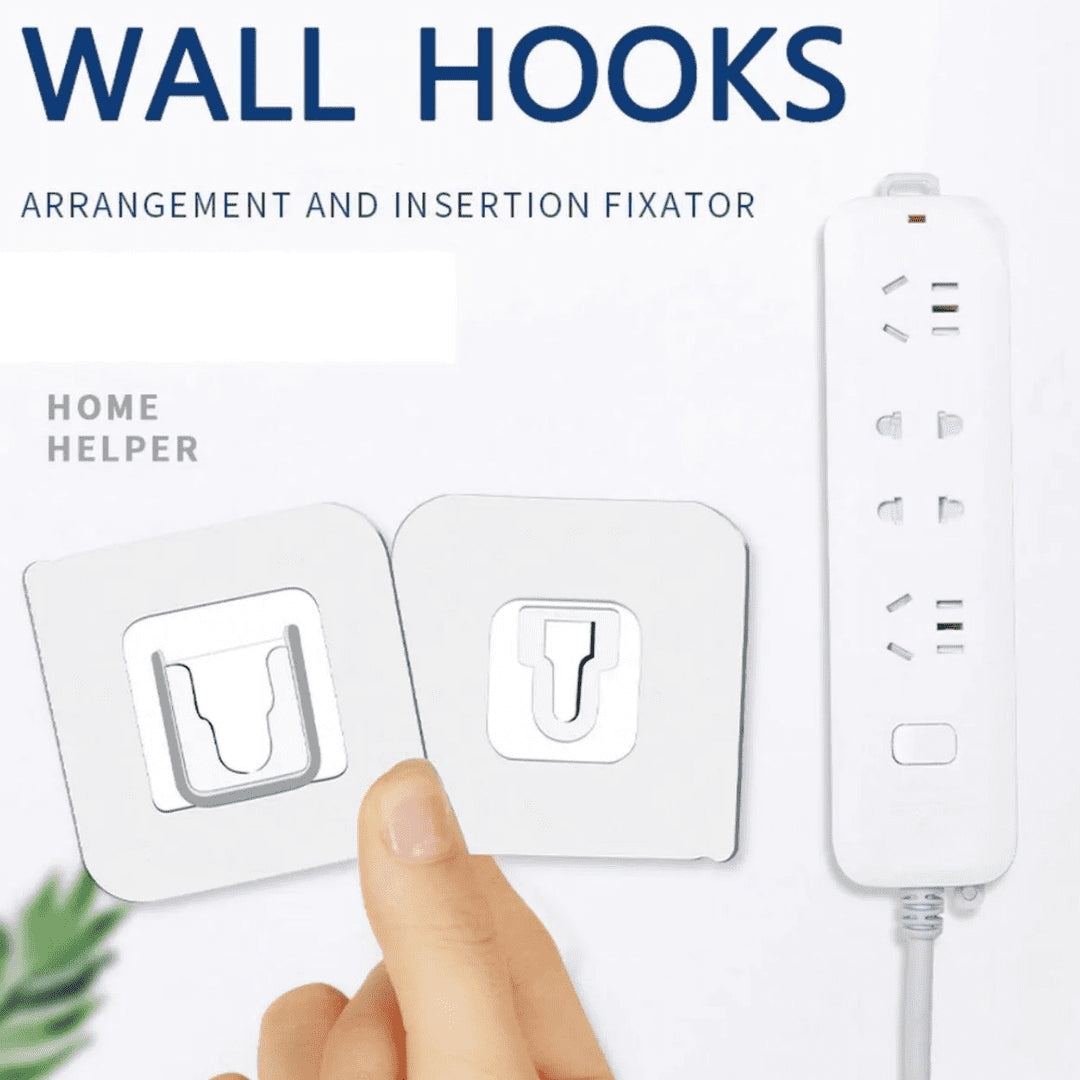 Double-Sided Adhesive Wall Hooks – Transparent Heavy Duty Wall Hangers