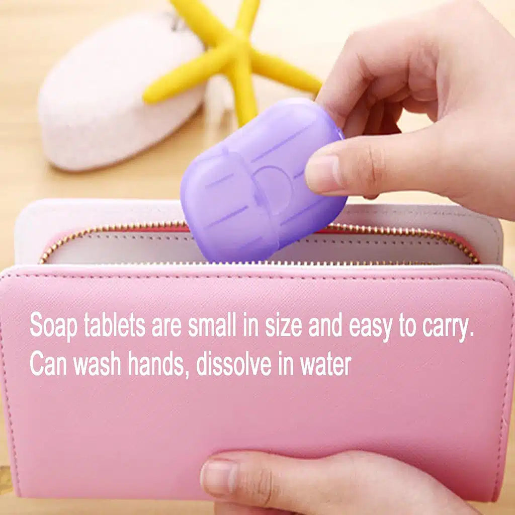 Pack of 2 Handy Travel Portable Anti-Bacterial Paper Soap – Pocket-Friendly Disposable Soap Sheets