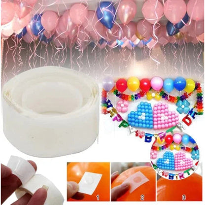 100Pcs Adhesive Double-Sided Balloon Glue Dots – Invisible Stickers for Balloon Decoration & Party Setup
