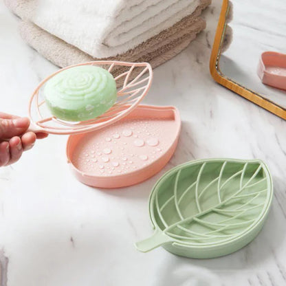 Leaf Shape Soap Holder Non-Slip Soap Box – Stylish & Practical Bathroom Accessory