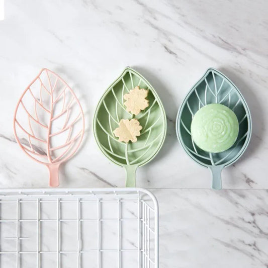 Leaf Shape Soap Holder Non-Slip Soap Box – Stylish & Practical Bathroom Accessory