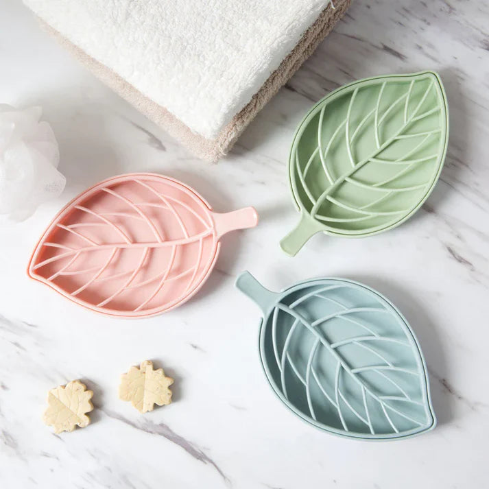 Leaf Shape Soap Holder Non-Slip Soap Box – Stylish & Practical Bathroom Accessory