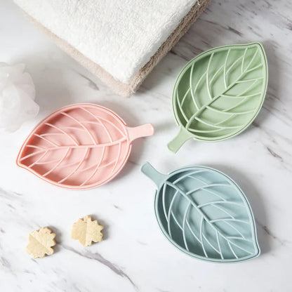 Leaf Shape Soap Holder Non-Slip Soap Box – Stylish & Practical Bathroom Accessory