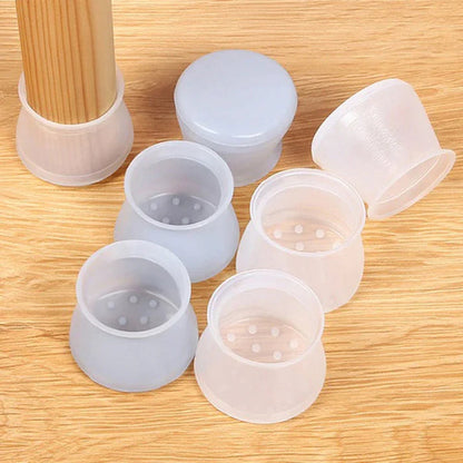 4Pcs Silicone Furniture Leg Protector – Anti-Slip Floor Protectors & Noise Reducers