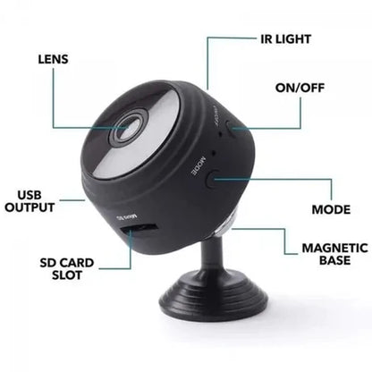 Mini Portable Wireless A9 Security Camera 1080P HD – Live Monitoring, Motion Detection, Night Vision | Now Rs. 1,799 With 20 Days Money Back Guarantee.