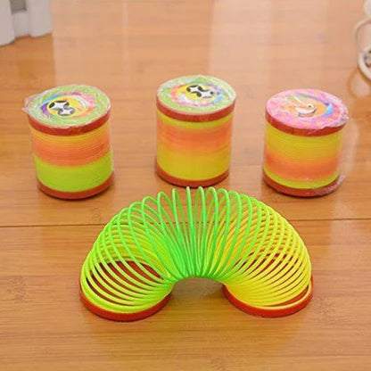 1PC Rainbow Coil Party Walking Slinky Spring Toy – Fun Stress Relief Toy for Kids & Adults