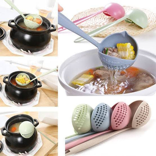 Cooking Shovels 2 in 1 Long Handle Soup Spoon – Multipurpose Kitchen Utensil