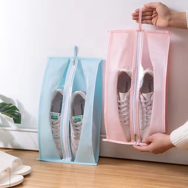 Transparent Shoe Pouch – Waterproof Travel Shoe Storage Bag with Zipper
